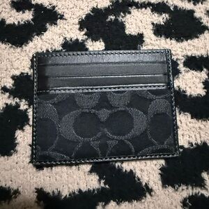 Coach Essential Card Case - Black Denim - NWOT